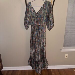 Multicolor Paisley Maxi Dress